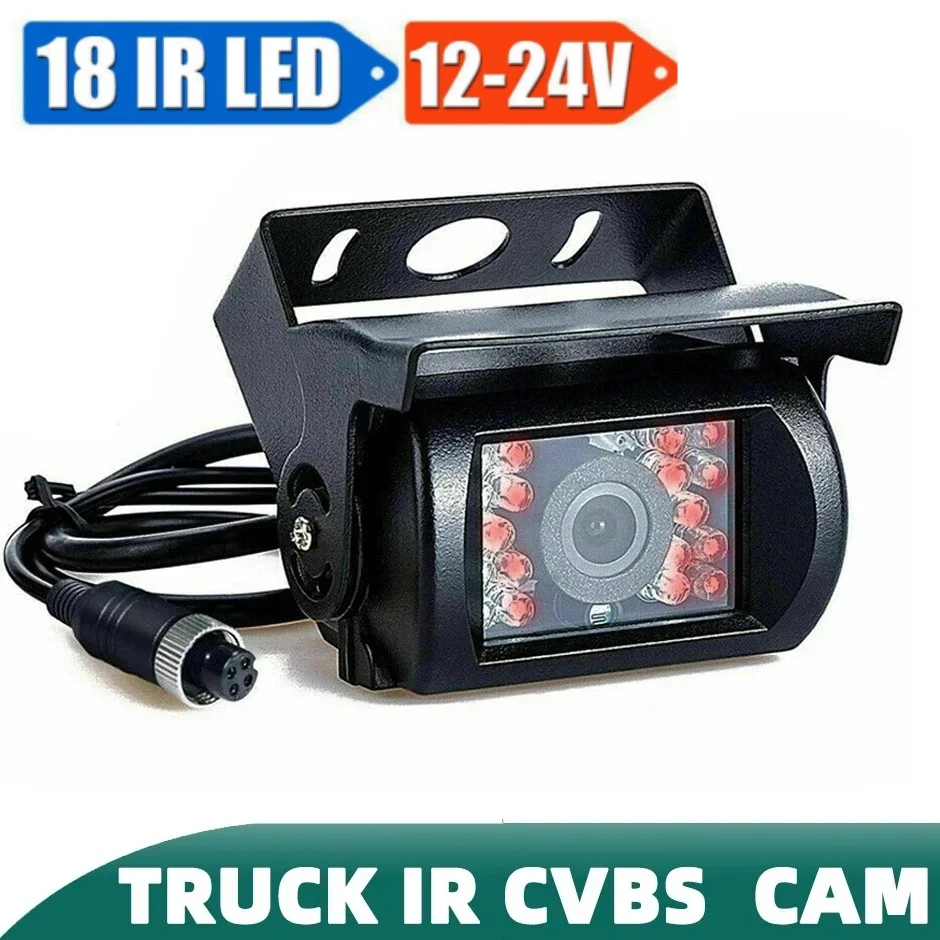 HD Truck Backup Camera Heavy Duty IR Night Vision Waterproof Vehicle Rear View 12V 24V Cam for Car Bus Lorry Trailer Pickups RV
