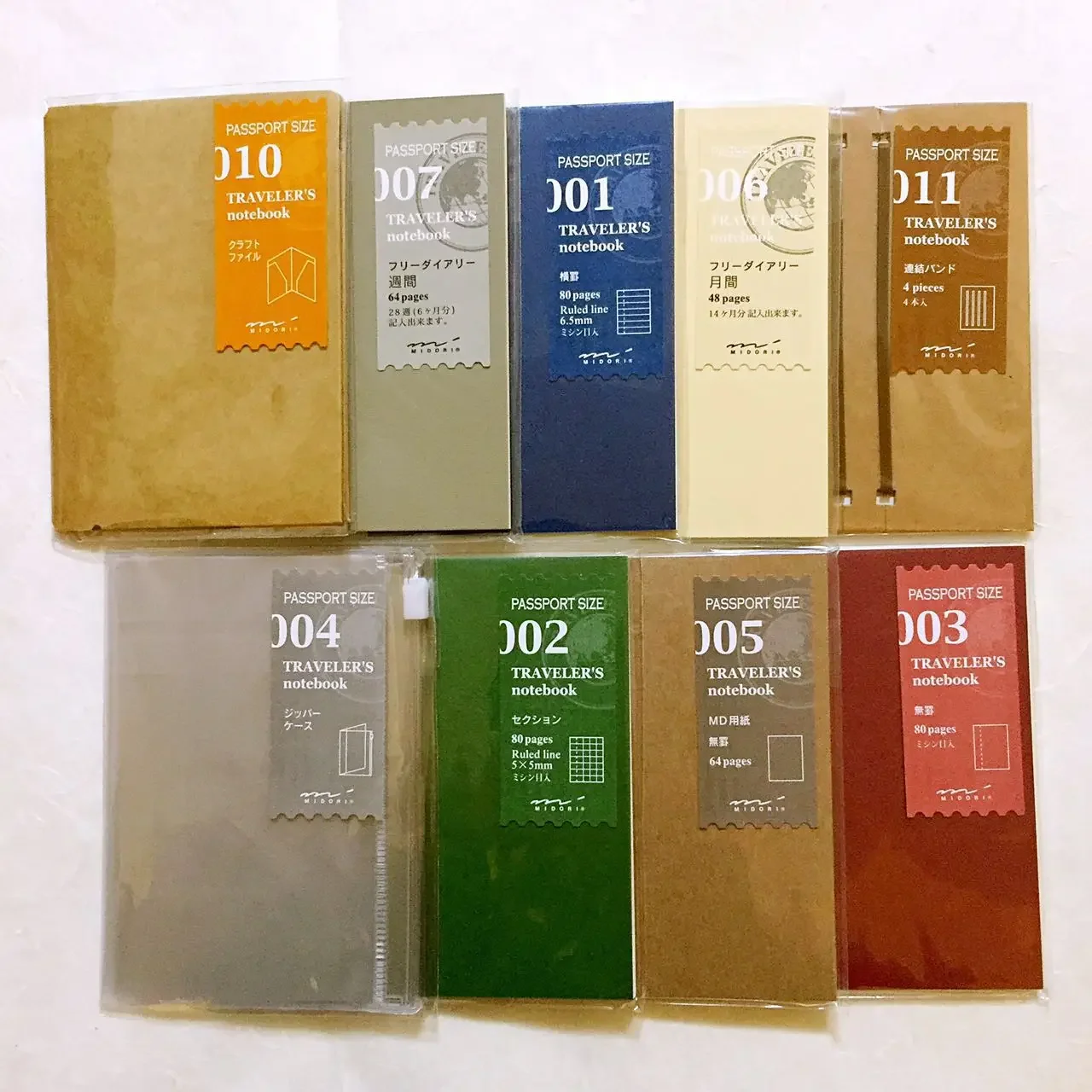 MIDORI  travelers traveler's notebook passport version accessories inserts inner page Sticker - view 2