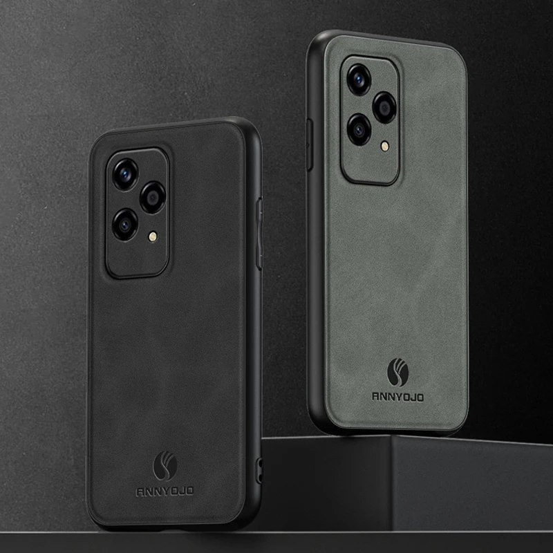 

Camera Lens Protect Matte Leather Case For Honor 400 Lite 200 Pro Soft Silicone Bumper Magnetic Cover For Honor X60 X8C X9C X7C