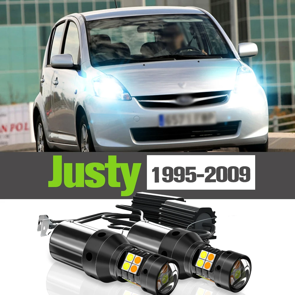 

2x LED Dual Mode Turn Signal+Daytime Running Light DRL Accessories Lamp For Subaru Justy 1995-2009 2004 2005 2006 2007 2008