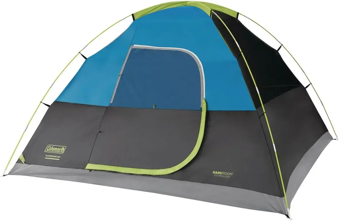 Coleman Dark Room Sundome Camping Tent, 4/6 Person Tent Blocks 90% of Sunlight and Keeps Inside Cool, Lightweight Tent for Campi