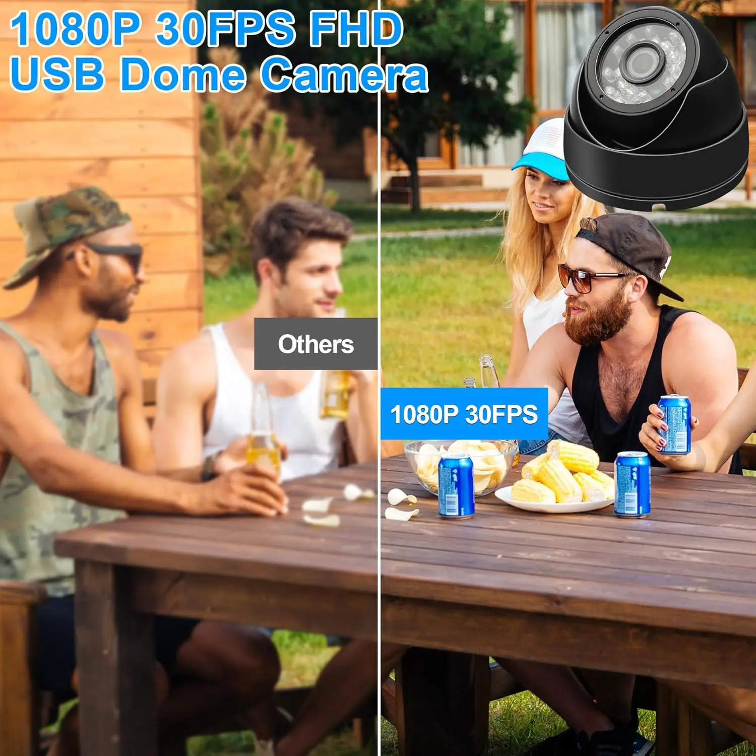 ELP 1080P 30fps H.264 USB Camera Day&Night Vision IR Dome Webcam UVC Mini Camera for Security Industrial Monitor