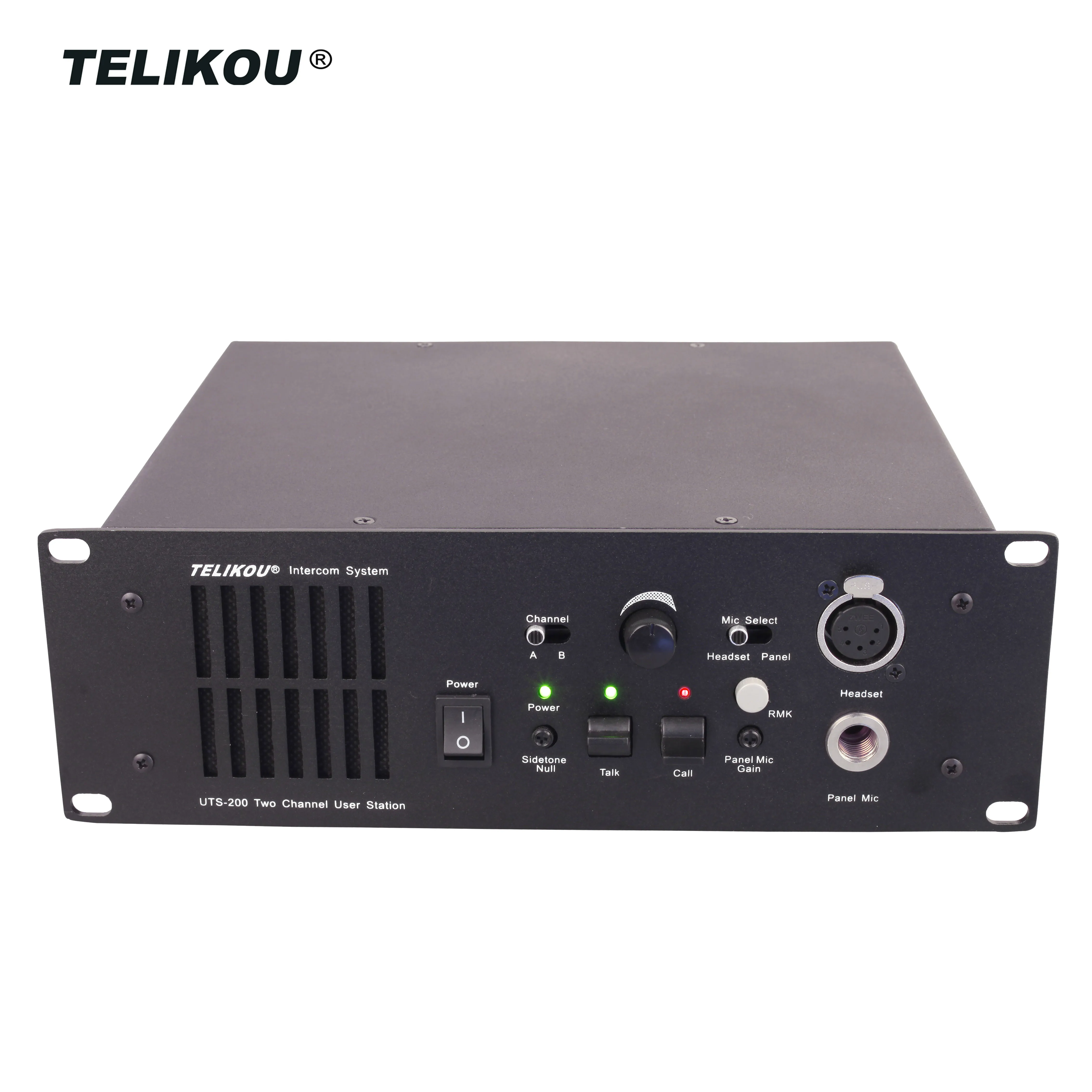 

TELIKOU UTS-200 | 2-Wire 2-Channel Speaker Station Internal Speaker RMK Function Full Duplex Talkback Intercom System Clearcom