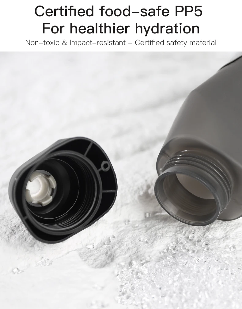 AHYKA 600ml Fahrrad-Rennflasche mit Halterung, leicht zu drückender Ausgießer aus lebensmittelechtem Silikon, Fahrradflasche passend für alle Fahrräder – Detail 2