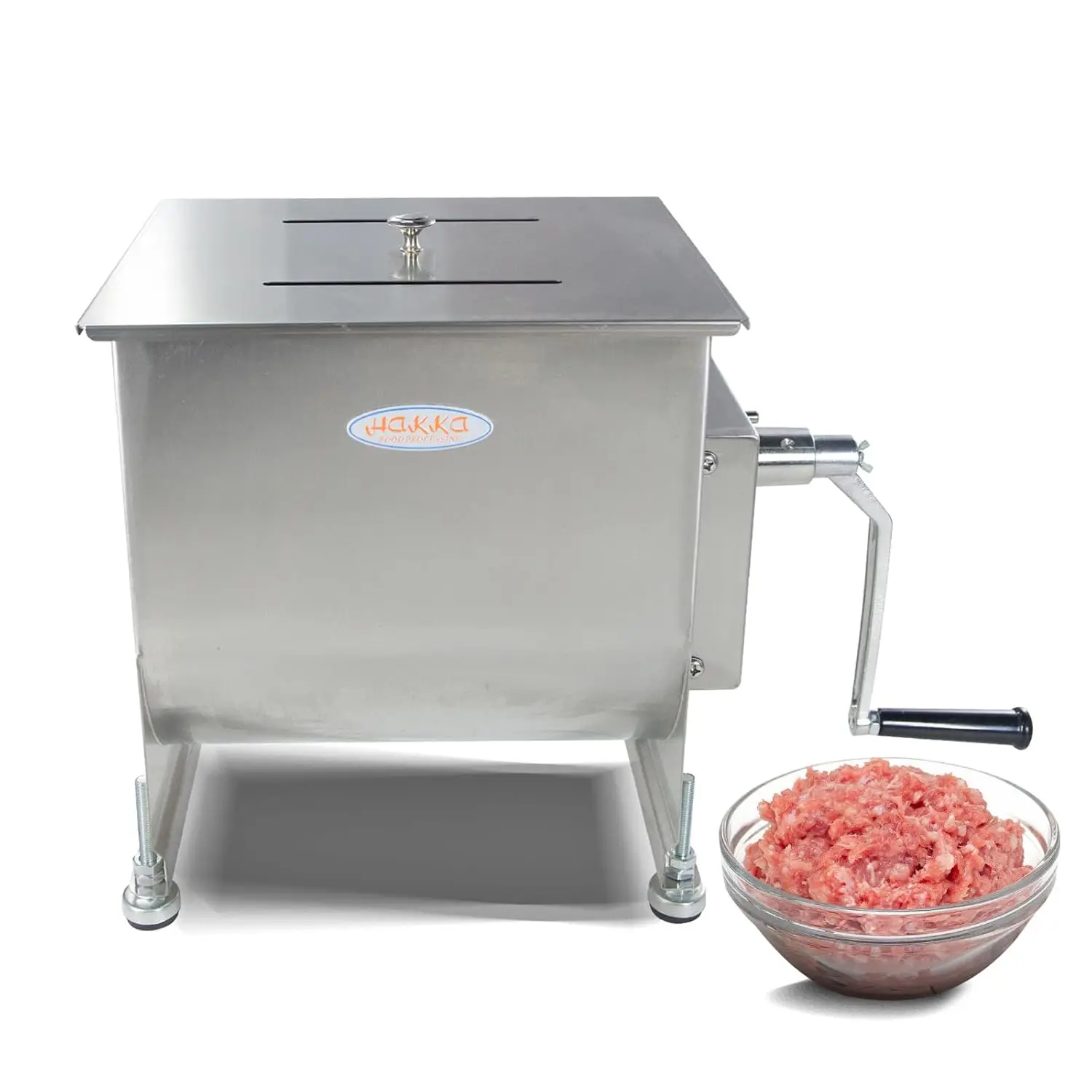 

15lb Manual Meat Mixer with 10L Stainless Steel Tank for Sausage Making, Effortless Mixing