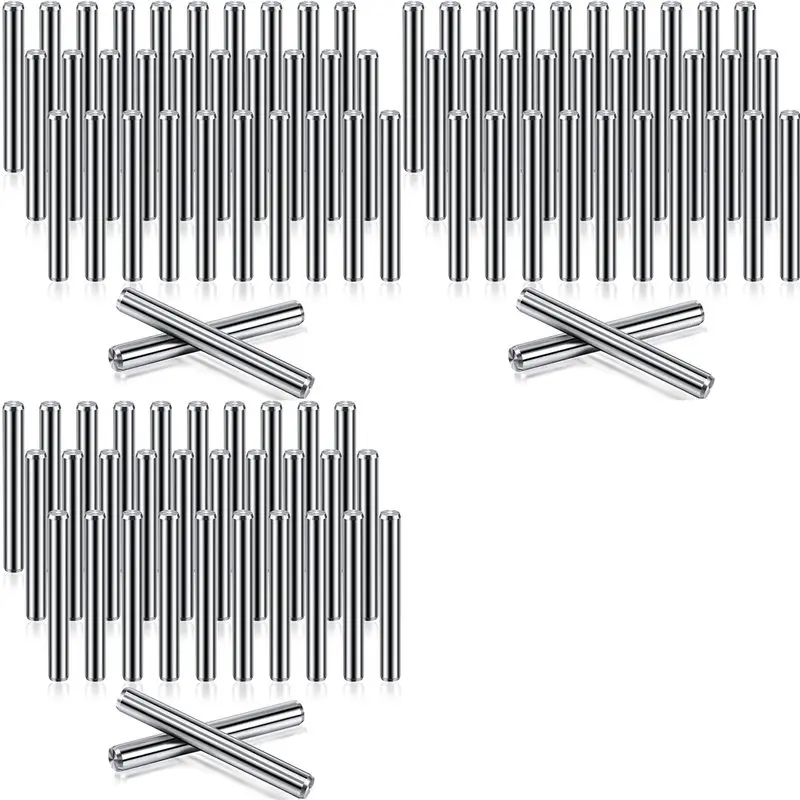 A74E-64 Pieces 5 Mm X 40 Mm Shelf Brackets Pegs Shelves Dowel Pins Stainless Steel Shelf Pins Metal Bookshelf Pegs Support