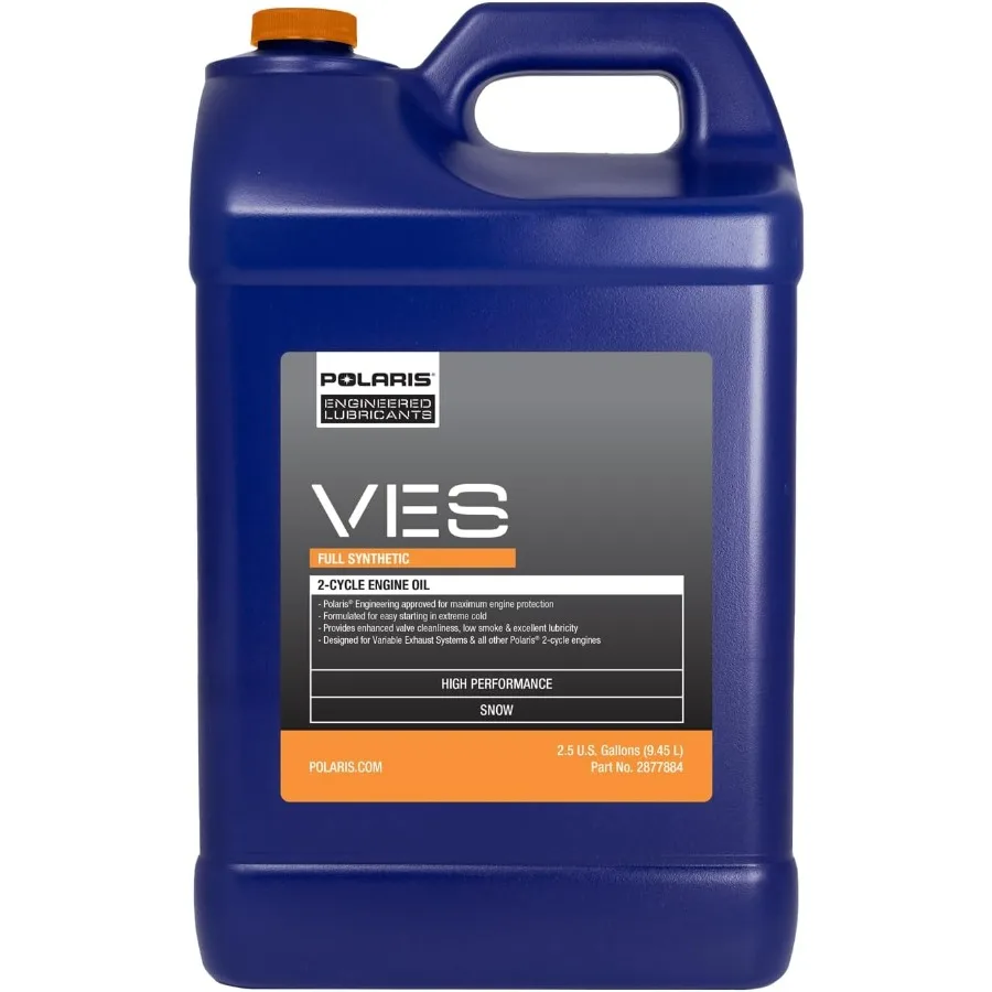 

OEM Snowmobile VES 2.5 Gal. Synthetic Engine Oil for All Snowmobile Models HighPerformance Lubrication Extended Engine Protecti