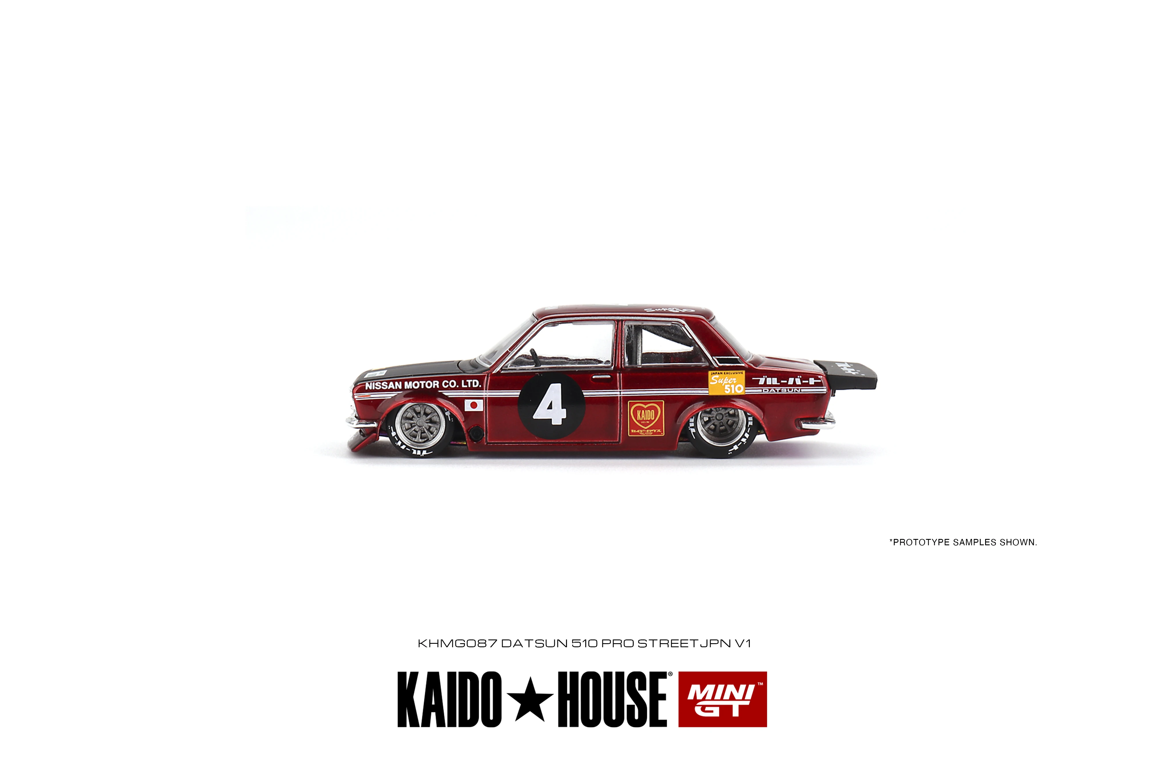 Kaido House + Mini Gt Datsun 510 Pro Street JPN V1 Diecast Model Car