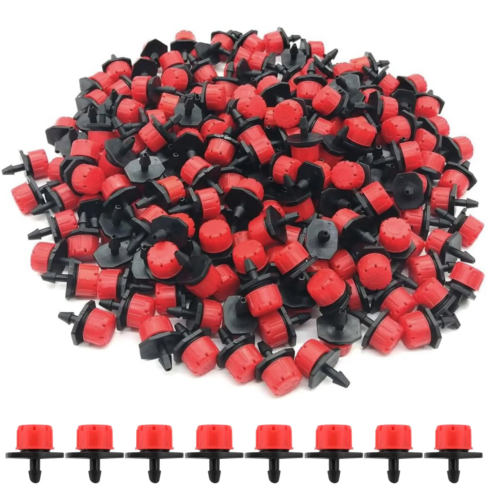 200Pcs/lot Garden Irrigation Nozzle Adjustable Dripper Sprinkler Emitter Micro Drip Greenhouse Watering Spray Water Dropper Head