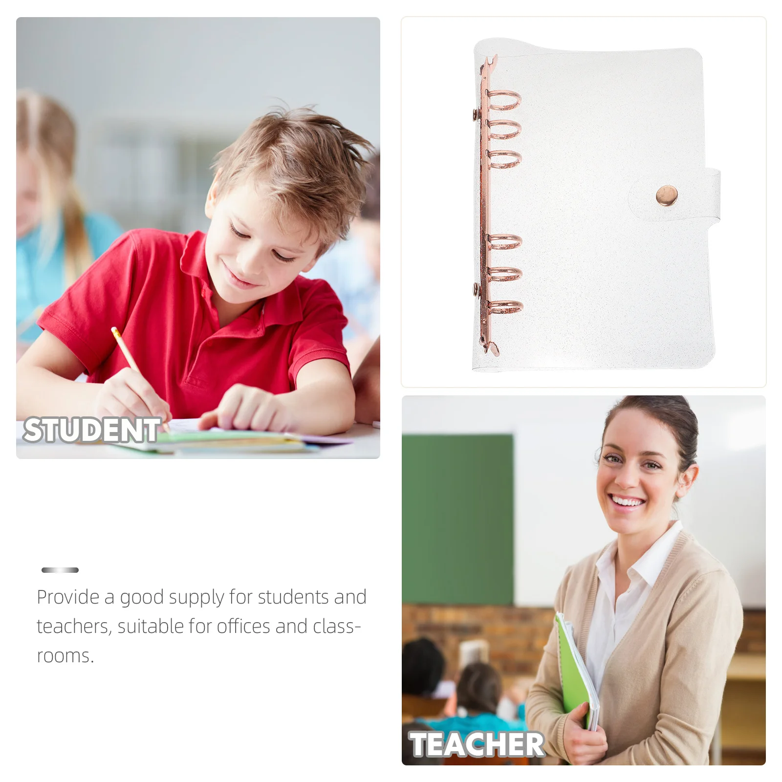 Cubierta de Bloc de notas de PVC de alta calidad, carpeta protectora de carcasa para cuaderno para la escuela, oficina, diseño creativo, ligero, fácil de llevar