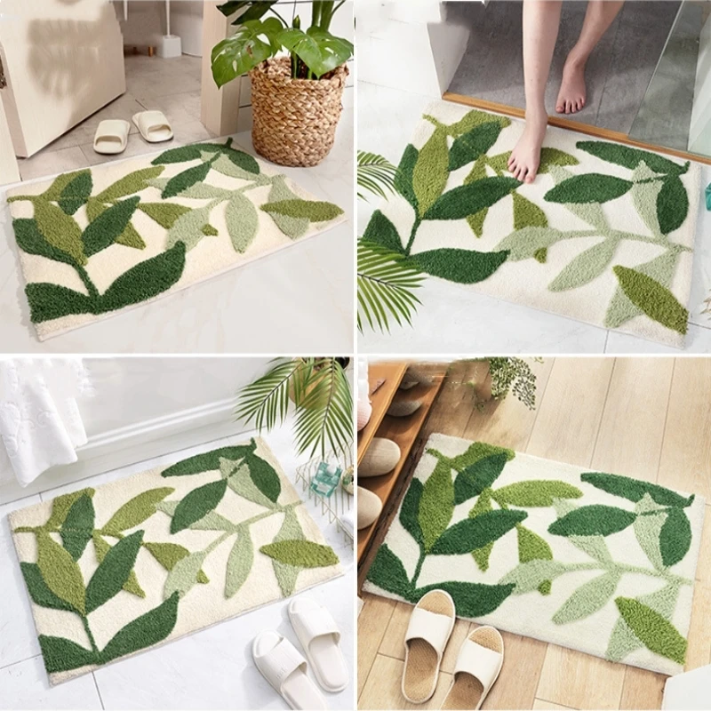 Fresh Modern Simple Bathroom Absorbent Non-slip Foot Mat Household Entry Door Carpet Toilet Bedroom Door Mat