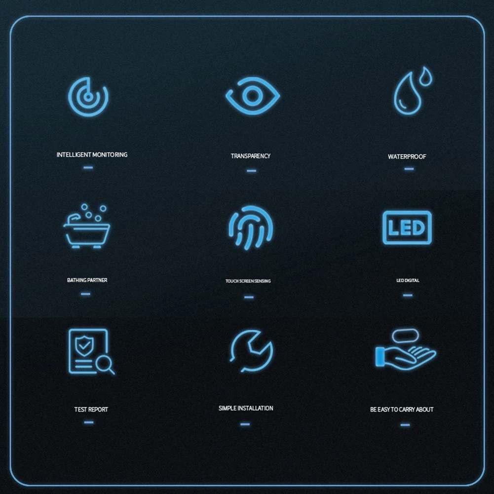 التحكم الآلي LED دش ميزان الحرارة وقت الحمام الآمن بناء طويل الأمد لا يتطلب أدوات إضافية للاستحمام الآمن #2
