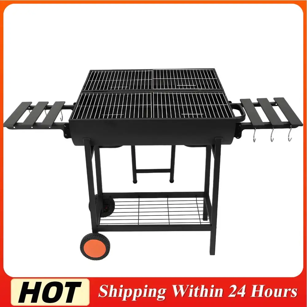 

Сверхбольшой уличный гриль для барбекю с площадью для приготовления 871 квадратный дюйм, угольный гриль-бочка для заднего двора, патио, пикников, вечеринок, кемпинга