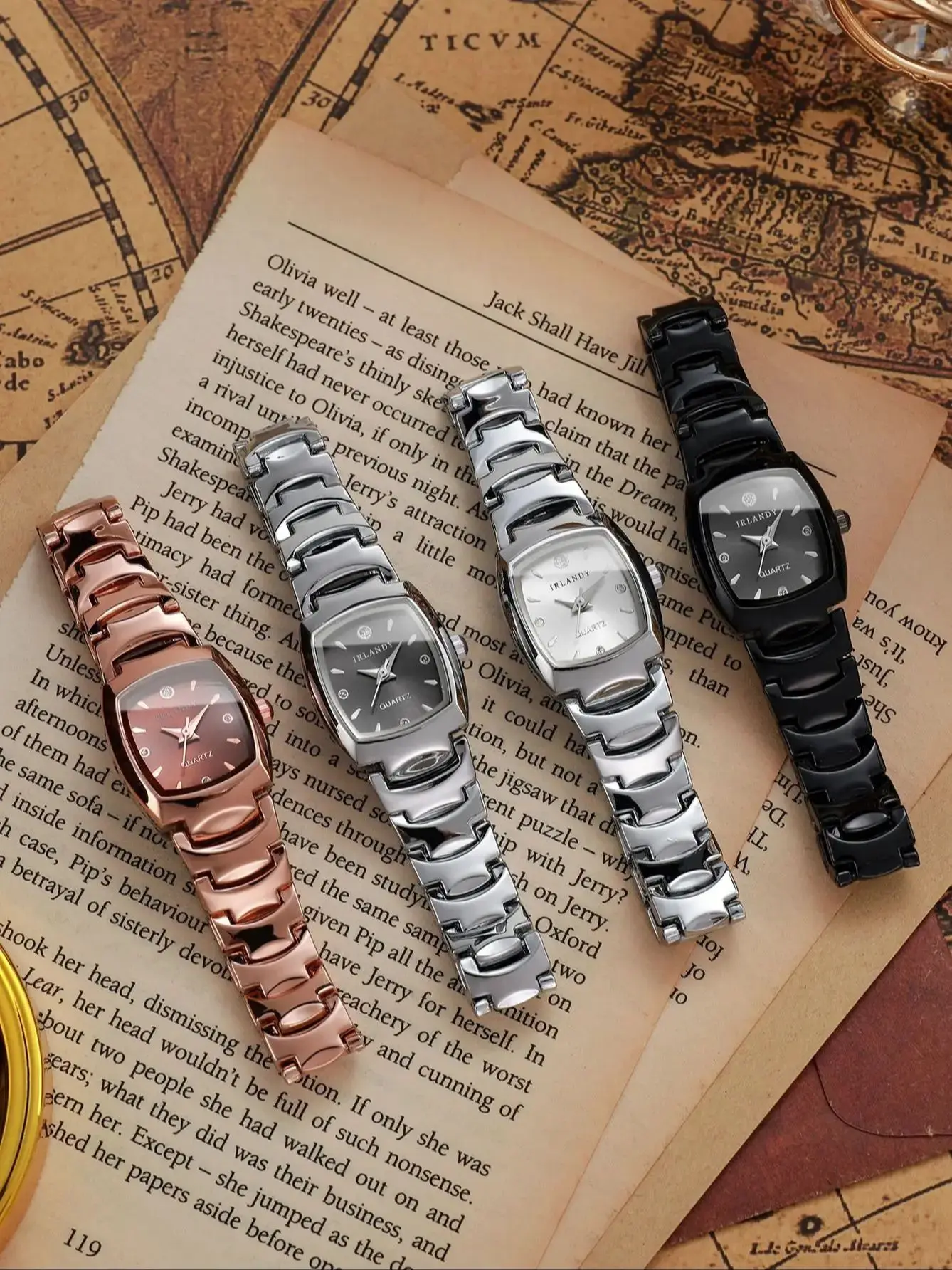 Elegante Frauen Uhren Fashion Square Analog Quarzuhr Für Damen Armbanduhr Uhr Reloj Mujer (Ohne Box)