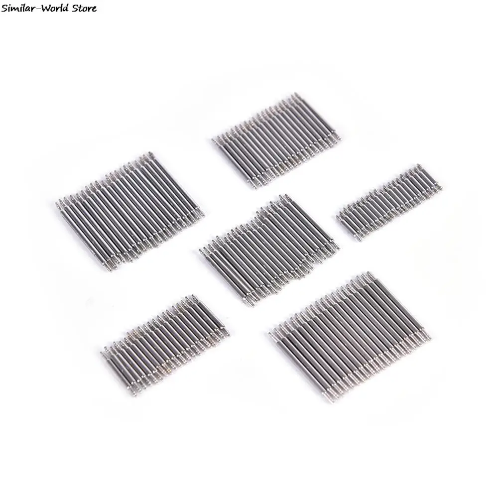 Watch Band Spring Bars Strap Link Pins Repair Watchmaker Stainless Steel Tools 8mm 12mm 16mm 18mm 20mm 22mm 20pcs