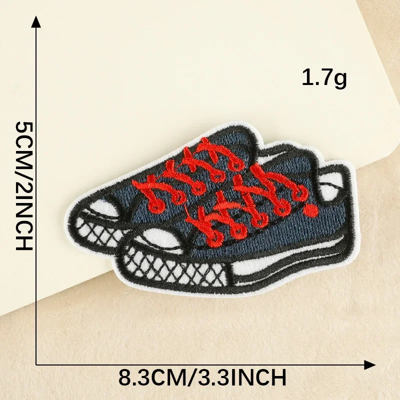 

Sneaker Shoes Iron On Patch for Clothing Sew On/Iron On Embroidered Patch Applique for Jeans Hats Bags Clothing