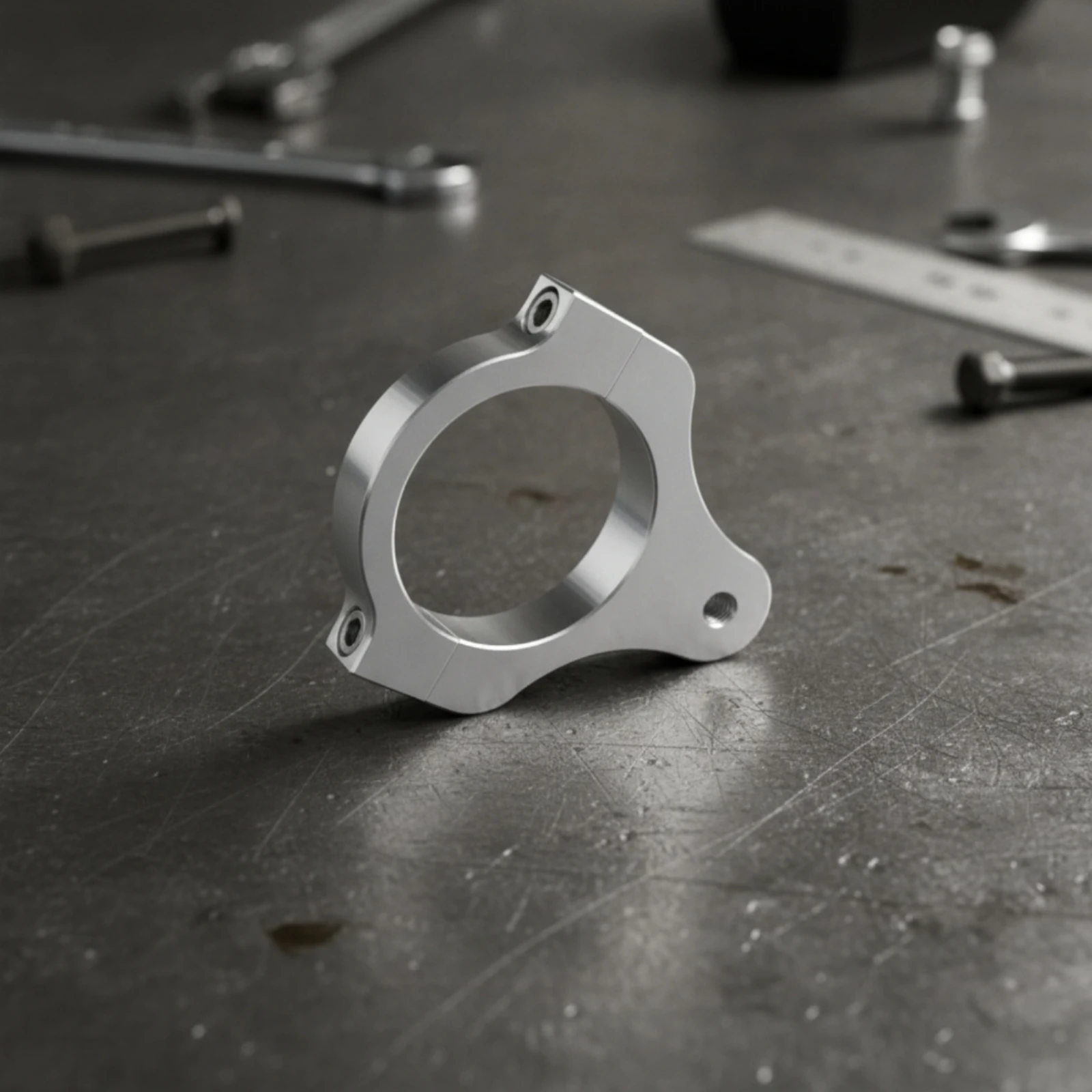 Steering Damper Mounting Clamp Compact Damper Mounting Clamp Motorcycle Fork Tube Bracket Long-Lasting Hardware