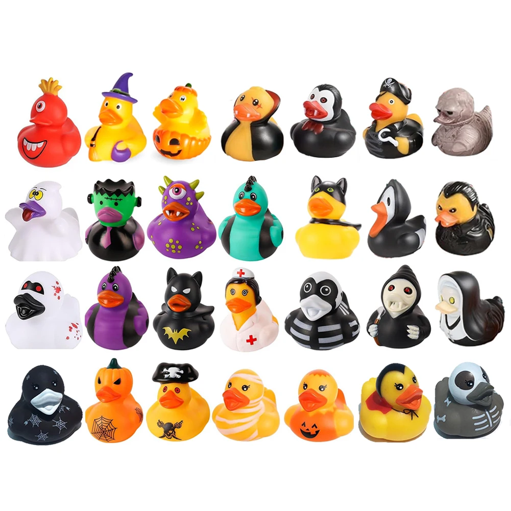 12 Pcs Halloween Rubber Ducks Novelty Rubber Duck Toys Rubber Duckies Kids Halloween Party Favors Duck for Home Decorations