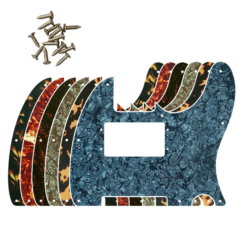 Xinyue Guitar Parts - For Tele Wide Range Route Humbucker Guitar Pickguard Scratch Plate Replacement Flame Pattern