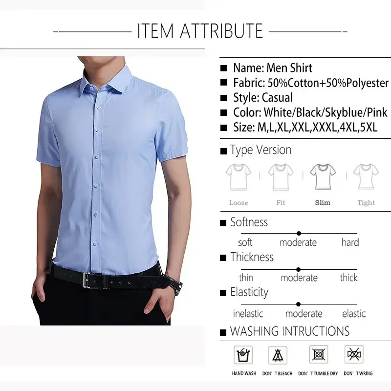 TFETTERS Summer Waterproof Men's shirt Creative Water Anti-fouling Breathable Anti-fouling Quick-drying Shirt Short Sleeve Shirt