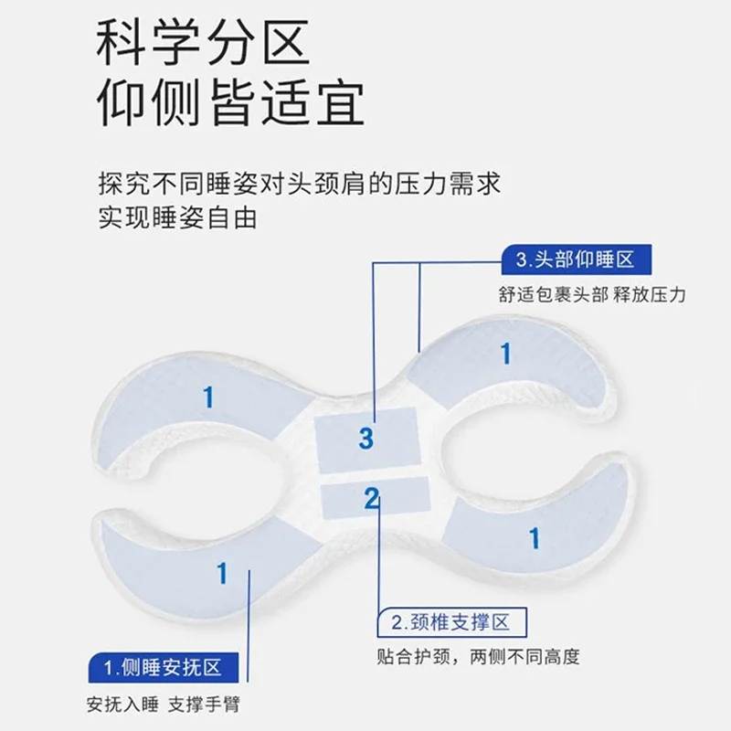 Travesseiro de dormir anti-face, beleza, não pressiona o artefato do rosto, permite dormir, proteção contra rugas, padrão de orelha, buraco
