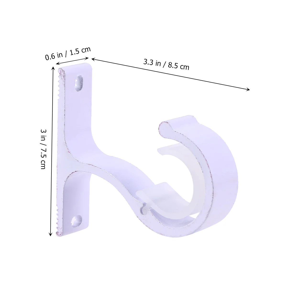 Dubbele haken Aluminium gordijnbeugel Wandmontage Plafondstangbeugels Home Decor Accessoires Geschikte zware gordijnen