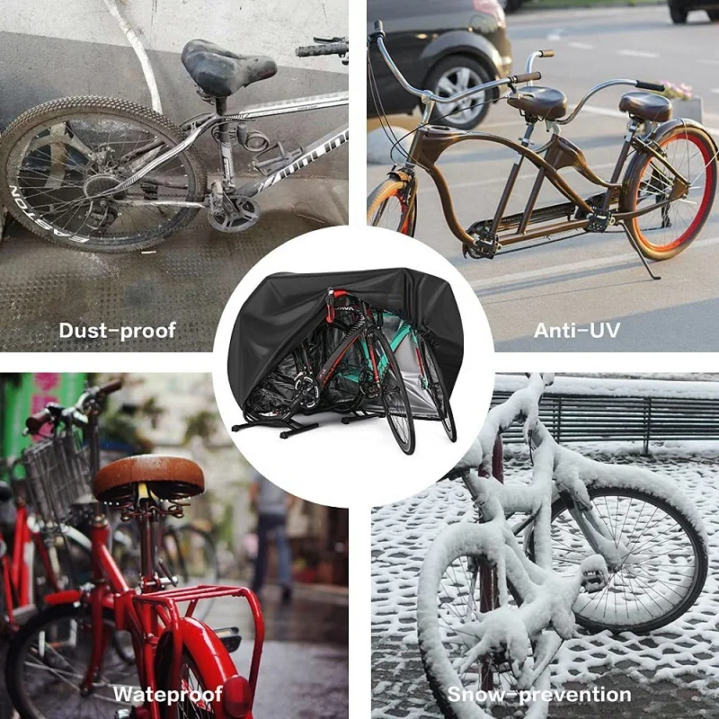 210D Oxford-Stoff, verdickte Fahrradabdeckung, Regenschutz, staubdicht, sonnenschutz, Abdeckung für Rennräder und Mountainbikes, Sonnenschutz-Fahrradabdeckung mit Schloss – Detail 6
