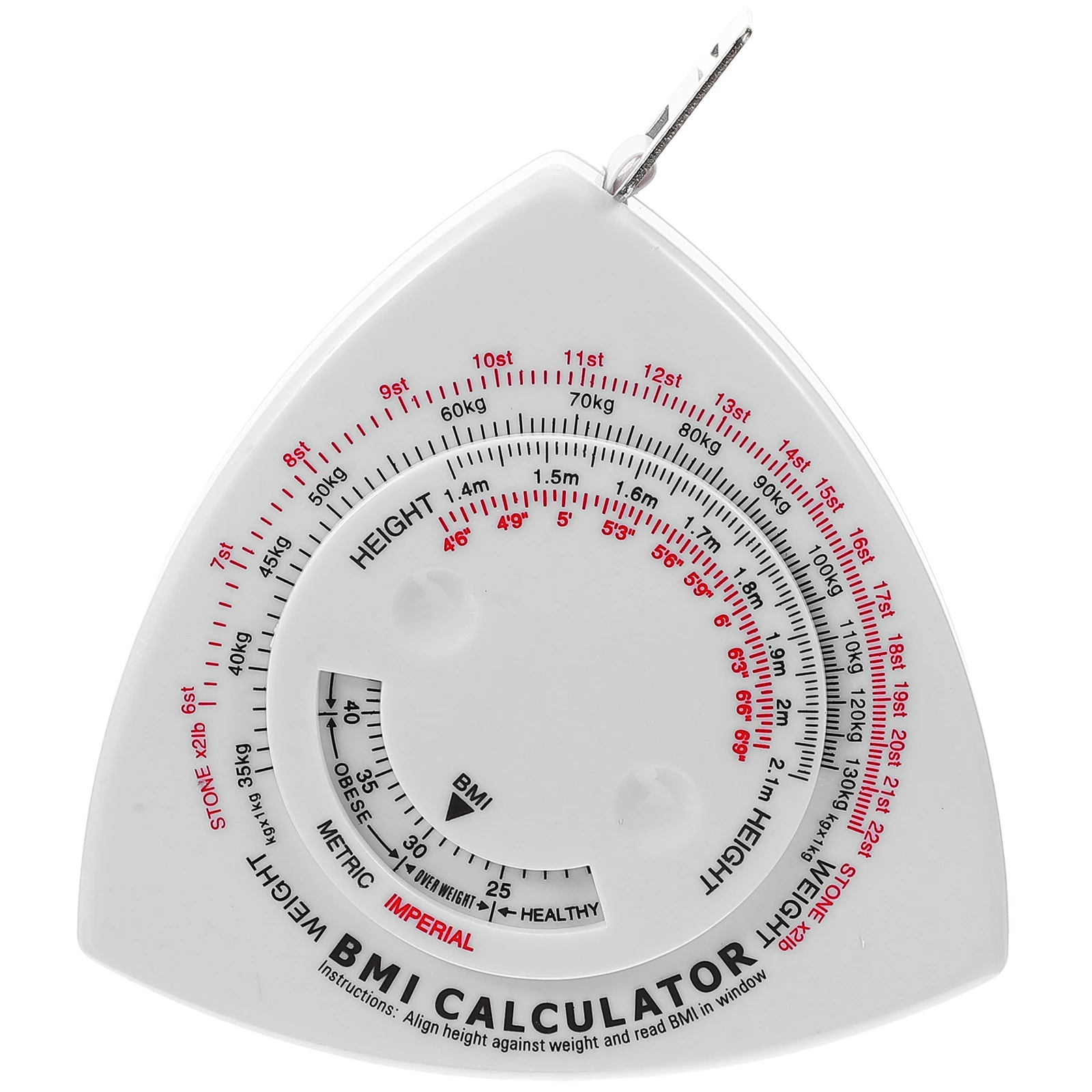 

BMI Health Measuring Tape Retractable Waist Tailor Measurement Triangle Body Paper Accurate Durable Lightweight Compact
