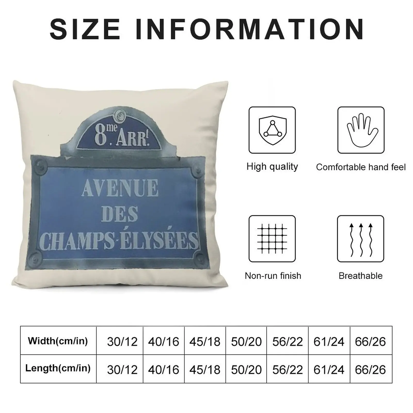 Avenue des Champs-Elysees Throw Pillow Ornamental Pillow Sofas Covers christmas pillowcases Christmas Covers pillow