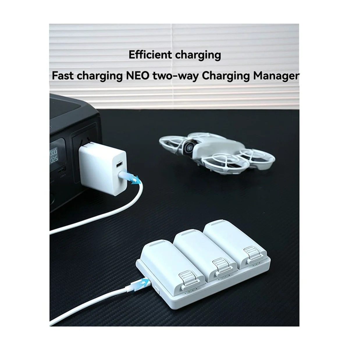 

2025+Fast Charging Battery Charger Hub for Neo Drone Accessories Efficient Multi-Battery Charging Station