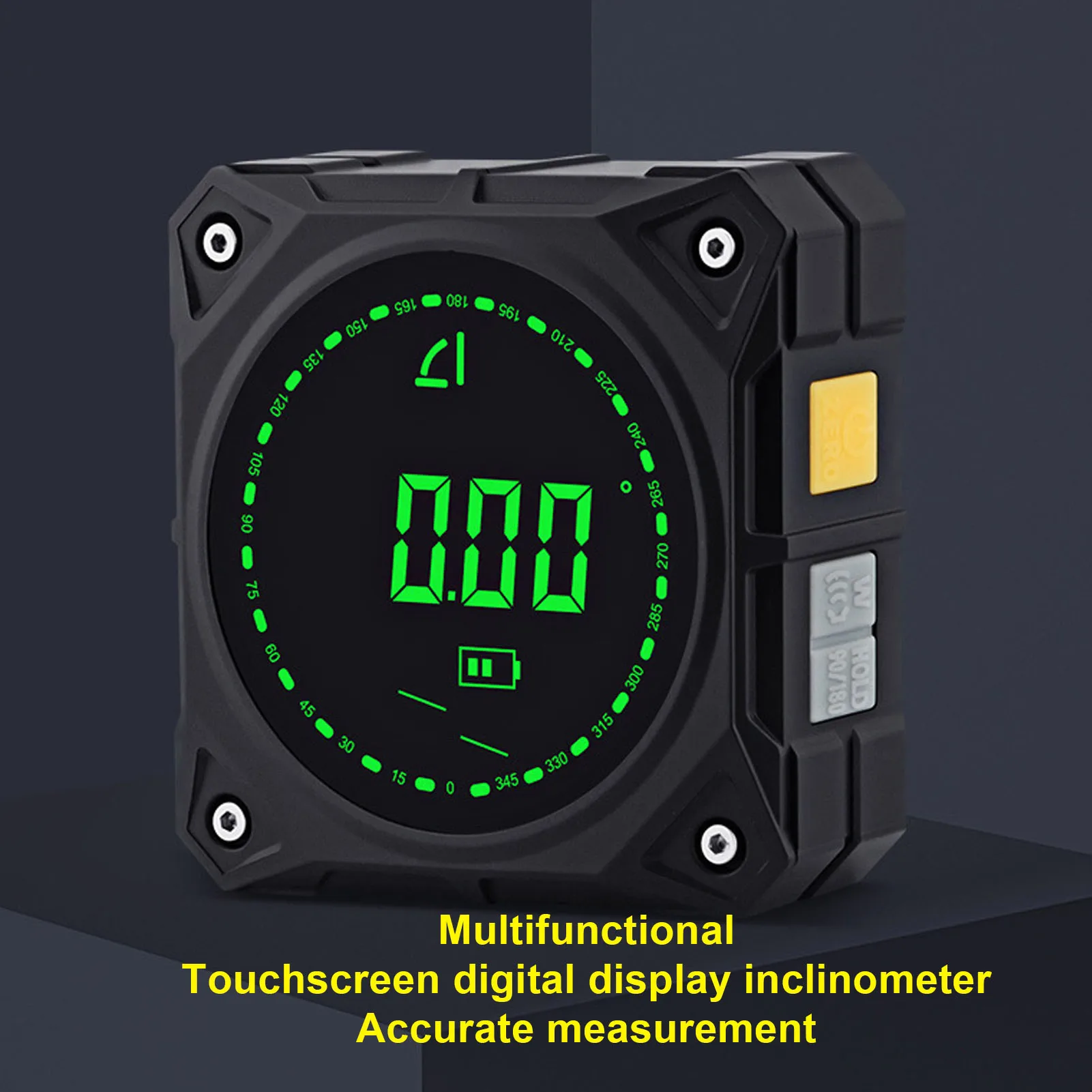 مكتشف الزوايا الرقمي من جانب واحد مغناطيسي قوي 0-90 ° /0-180 °   مقياس ميل مكعب عالي الدقة لمنشار الطاولة وأعمال النجارة