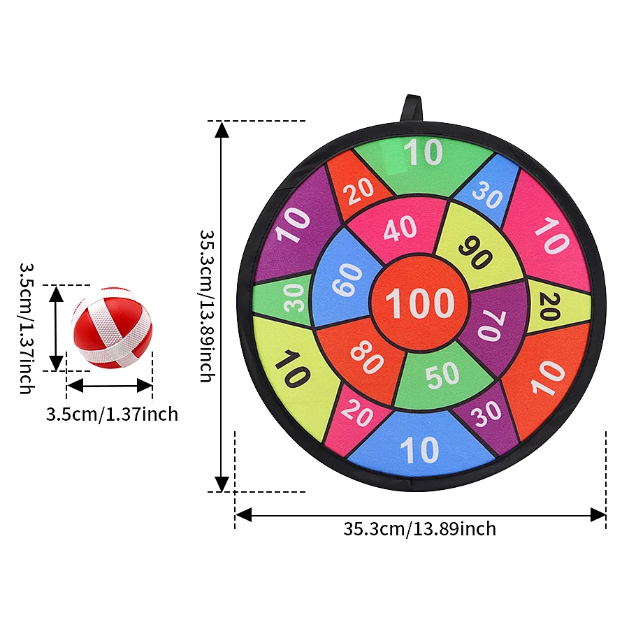 Colorful sticky ball dart board holiday party toys, indoor and outdoor interactive sports and fitness games, children's favorite