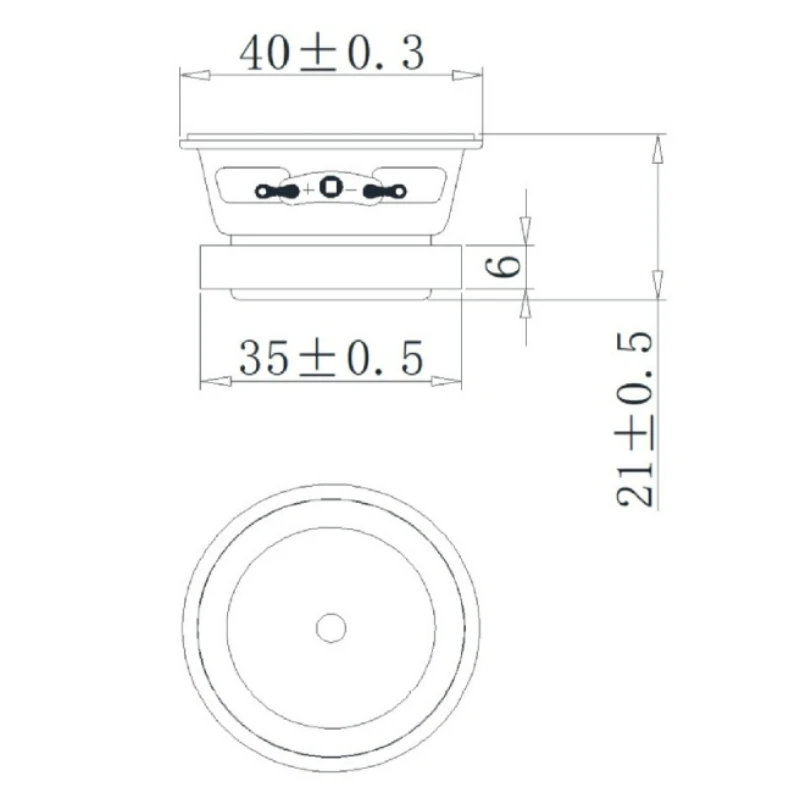 SOTAMIA 2 pezzi altoparlante audio da 1,5 pollici 40 mm gamma completa 4 Ohm 3 W PU lato multimediale vaso inferiore altoparlante magnetico esterno