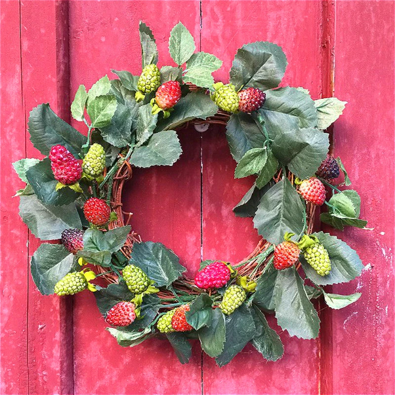 

Wreaths Garden Decorations Artificial Dried Natural Flowers Red Mulberry Rattan Flowers Holiday Decorations Christmas Garlands