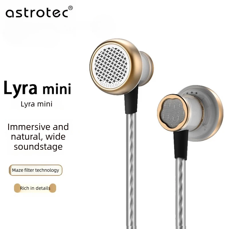 Astrotec  Lyra mini Flat Head Earbuds Dynamic Hifi Earphone wired Gaming music IEM