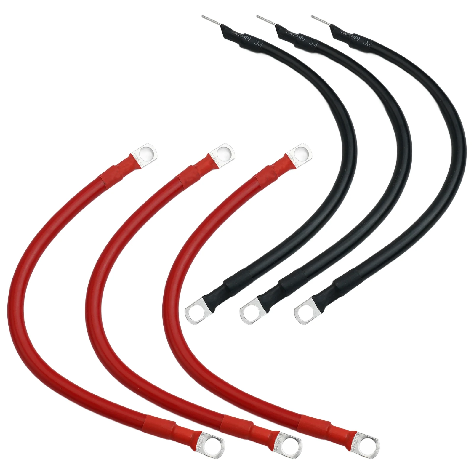 Tinned Copper Lugs Reliable Performance with Our Pack of Six PVC Insulated Battery Cables at Twelve Inches Long