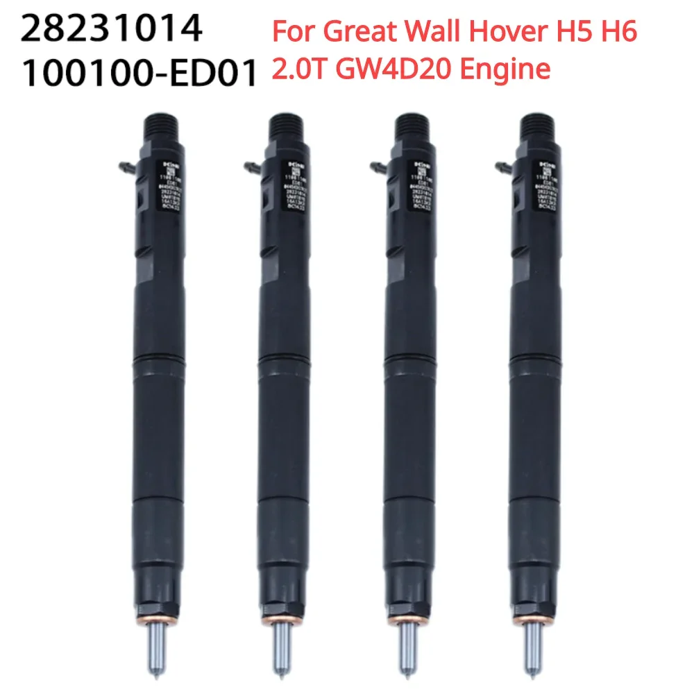 

4PCS Original New Diesel Injector Nozzle 28231014 1100100-ED01 For Great Wall Hover H5 H6 GW4D20 2.0T Engine