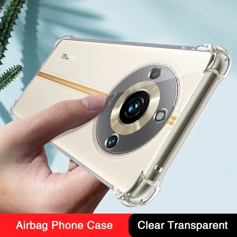 

Airbag Shockproof Silicone Phone Case for OPPO Realme Narzo60 Narzo 60 Pro X 60X 5G Funda Soft Luxury Transparent TPU Back Cover