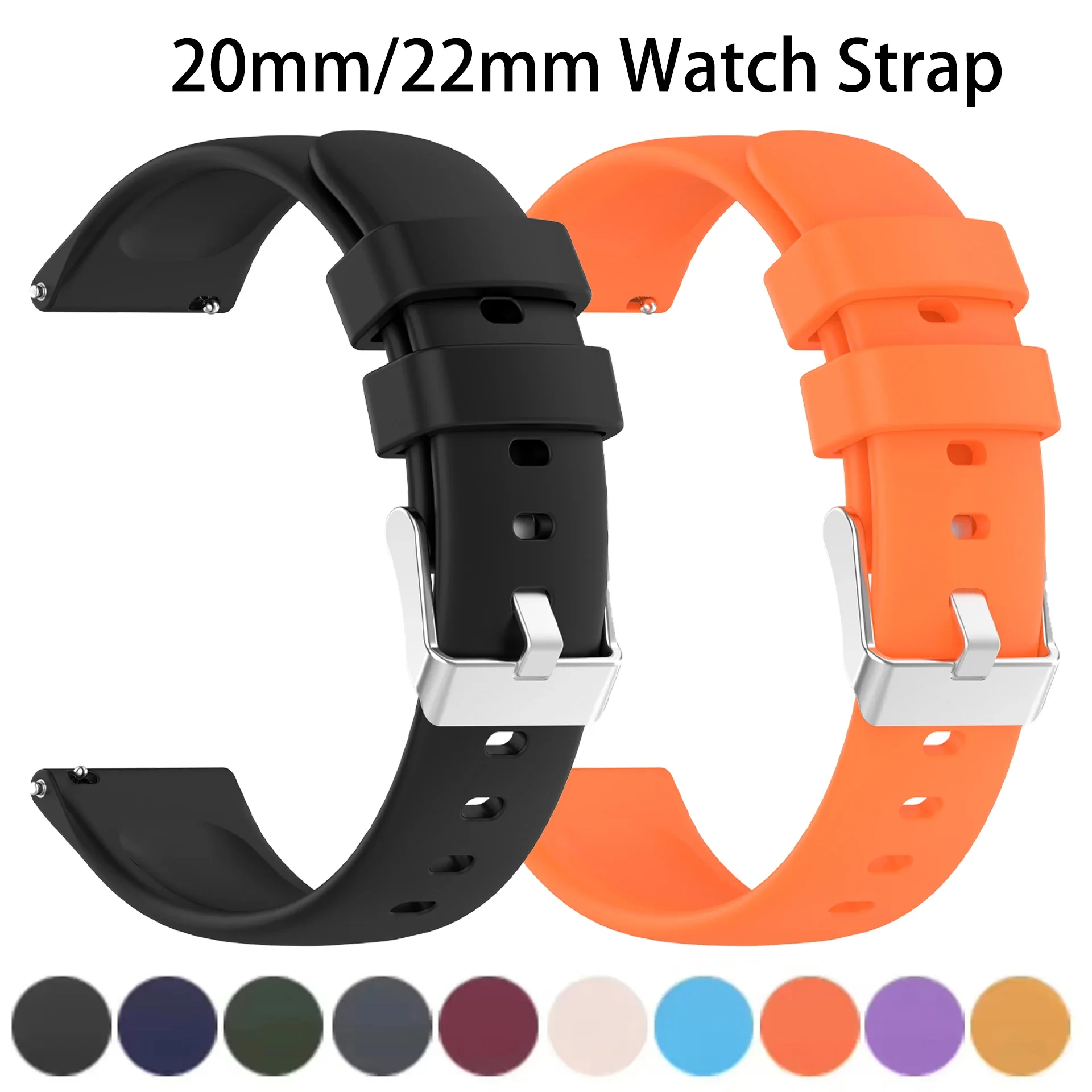 20 مللي متر 22 مللي متر ل Amazfit Bip 6 5 3 Pro/S Lite/U Pro/GTR 4 2 Correa سيليكون الفرقة حزام Amazfit 4 Mini/2 2E 3 معصمه سوار