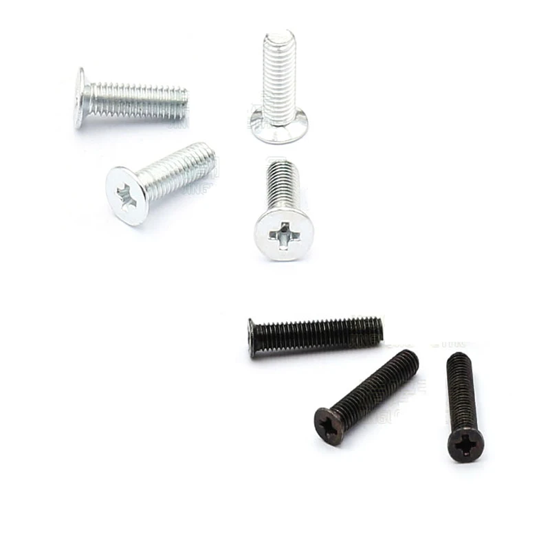 

100Pcs M3*L=10/15mm Cross Phillips Thin Flat Countersunk Head Machine Screw Galvanized Steel Non Standard Wood Bolts