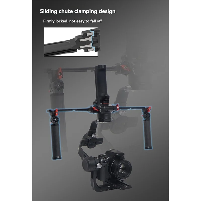 

Dual Gimbal Handgrip For DJI Ronin RS2/3/4 Foldable Carbon Handle Grip 180 Adjustable For DJI RS2/3/4 B-A31R