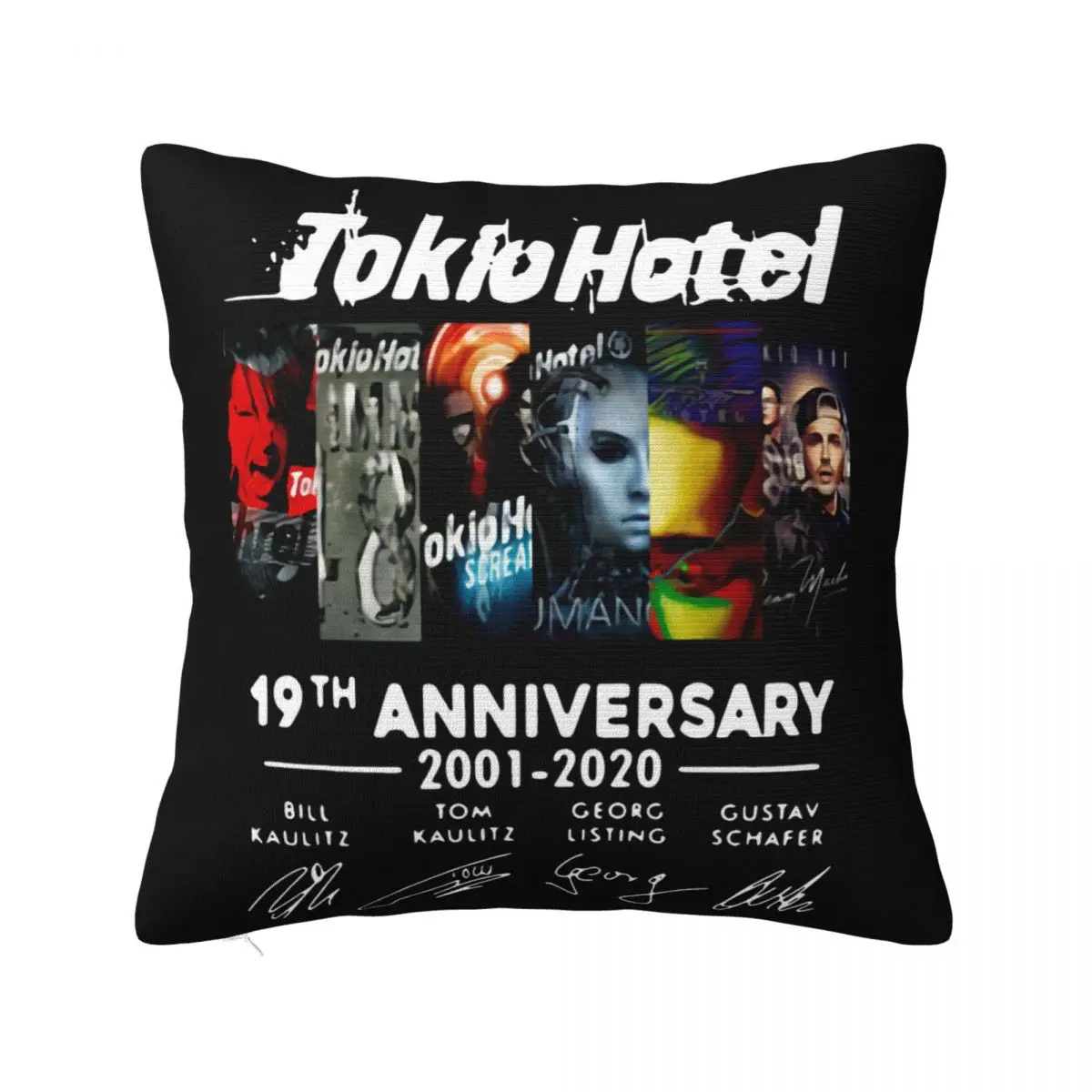 Tokio Hotel 19Th Anniversary 2001 2020 Thank You For The Memories Graphic Letter Pillow Case