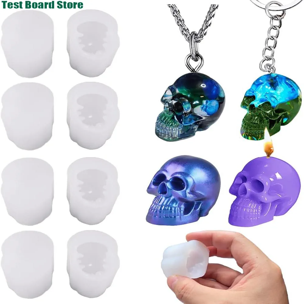 

1Piece DIY Skull Crystal Epoxy Resin Mold Skull Pendant Bracelet Necklace Dropping Glue Mold Dark Gothic Style Jewelry
