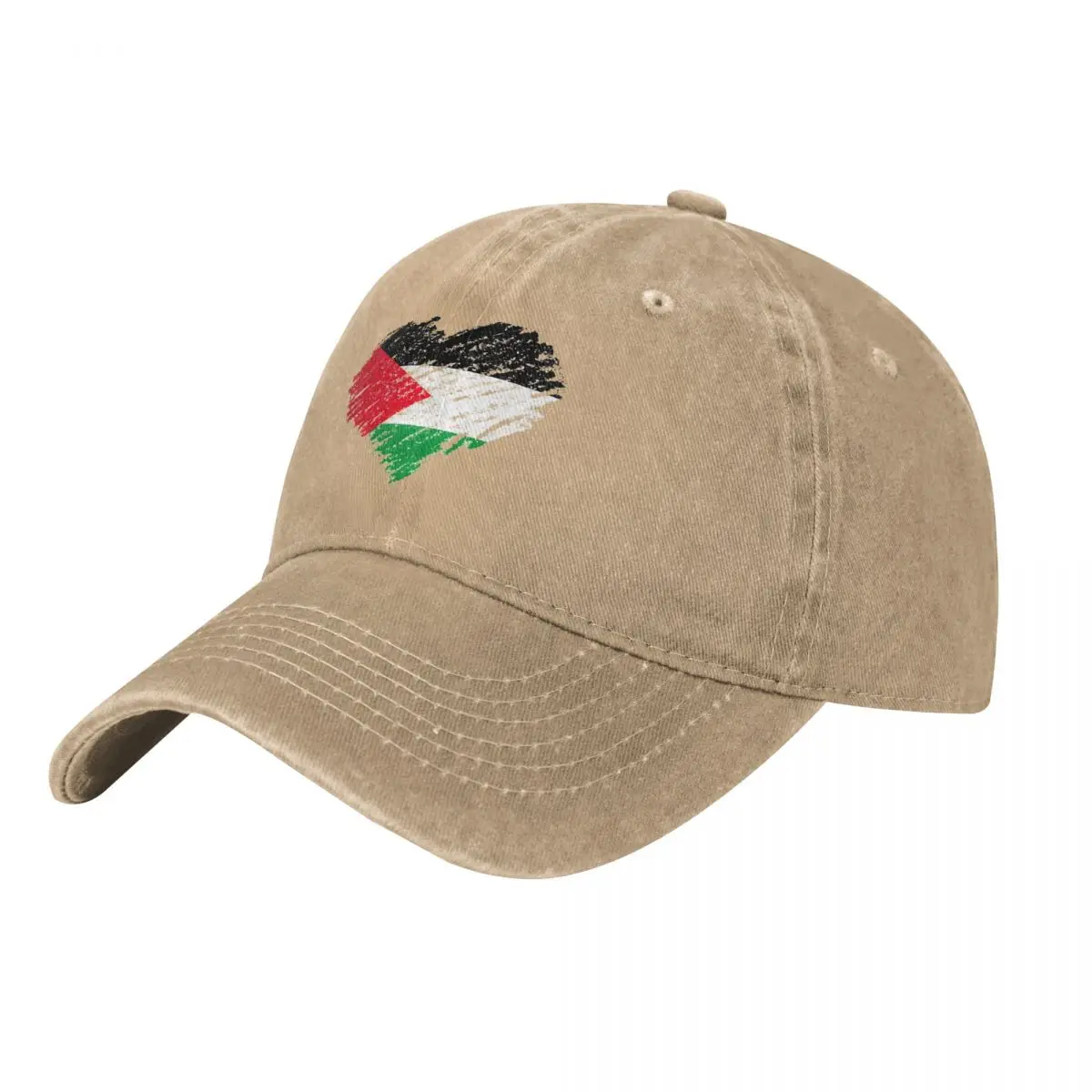 I Love Flag Scribble Baseball Caps Peaked Cap Palestine Sun Shade Hats for Men