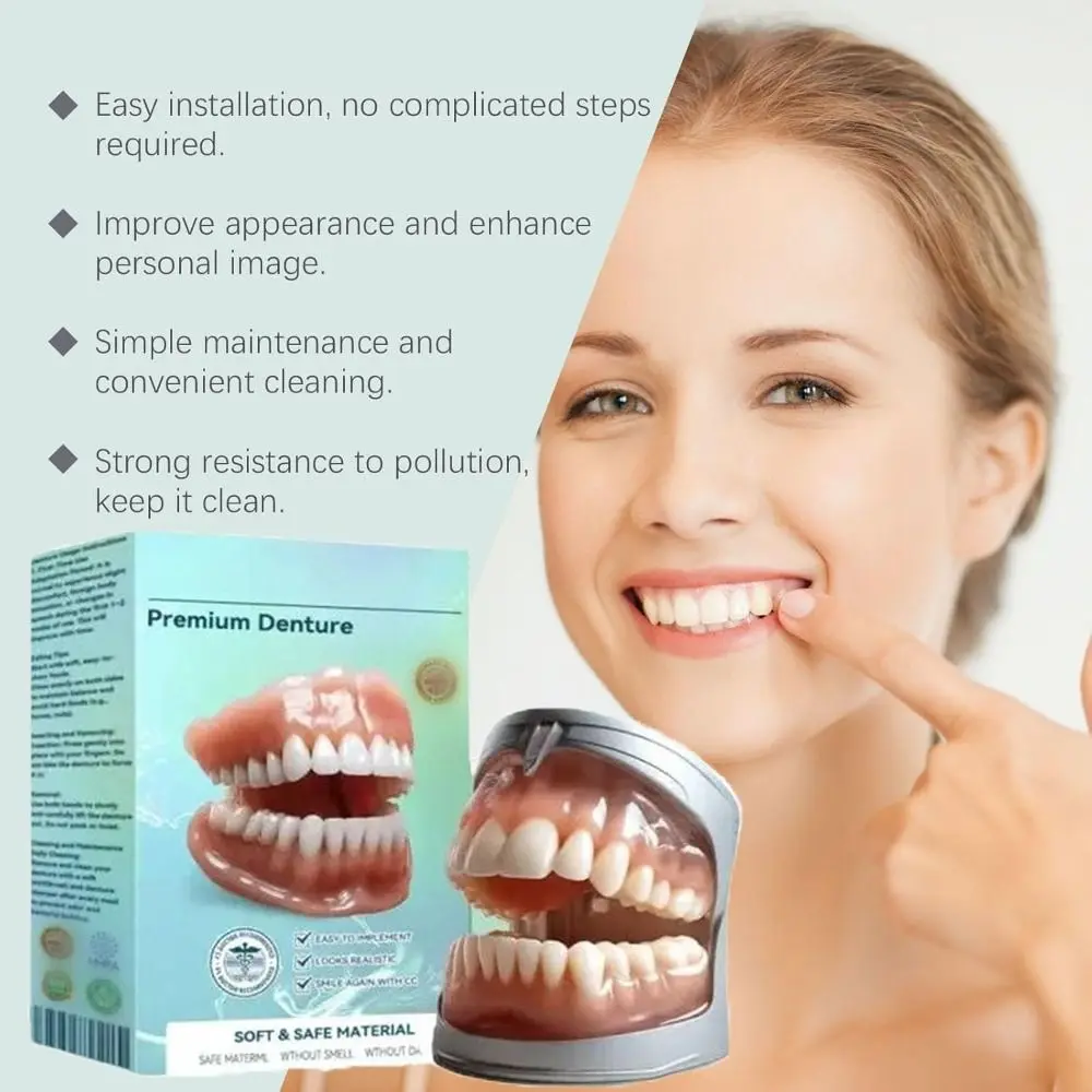 Resin Teeth Grooming Kit Comfortable And Firm Safe And Durable Denture Reline Kit Soft Instant Denture Silicone Reline Kit