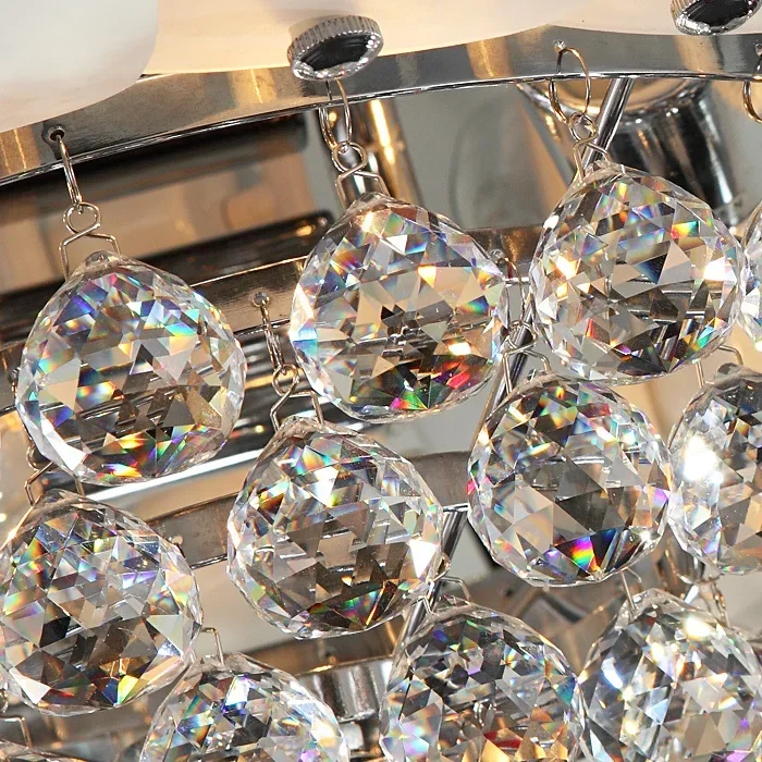 Northern Europe Led Ceiling Lights Decoration for Living Room Luminarias Crystal Flower Shade Lamp