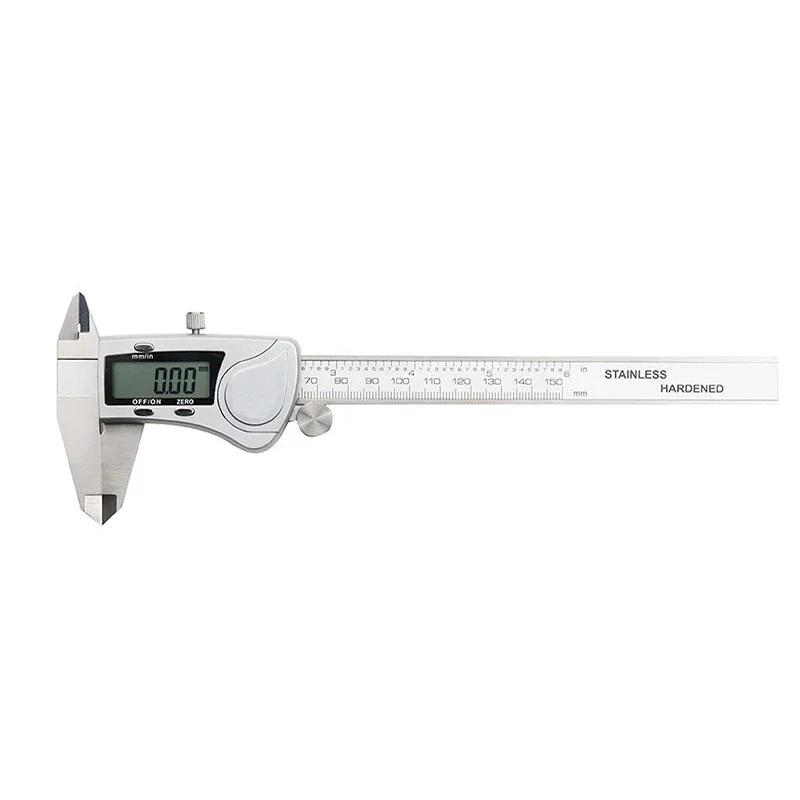 Pinze digitali elettroniche, 0-150/200/300mm, strumento di misurazione in acciaio inossidabile con ampio schermo LCD, calibri a corsoio metrico e pollici