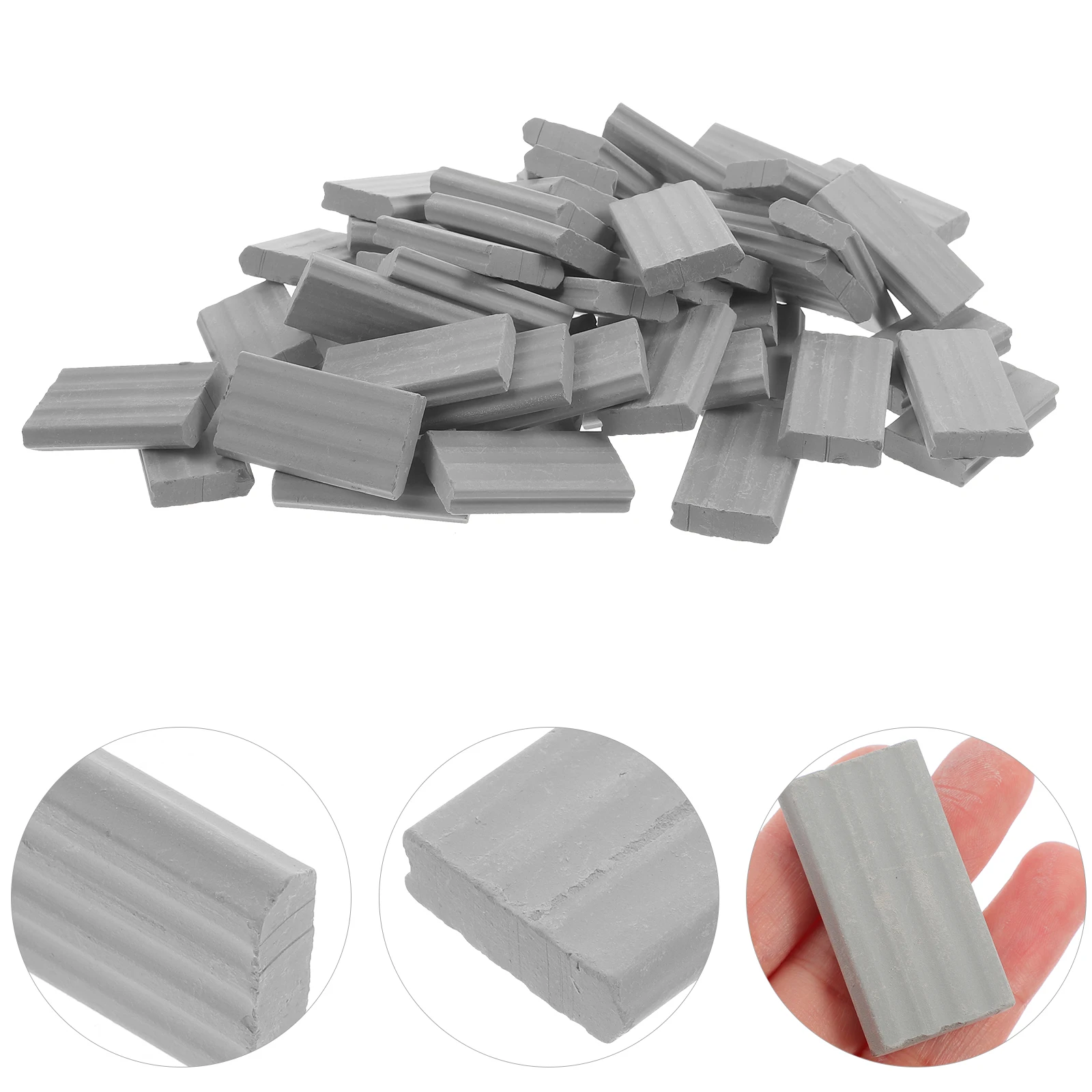 

50 Pcs Simulated Brick Accessories Miniature Materials Decorations Landscaping Soil Bricks Tiny Model