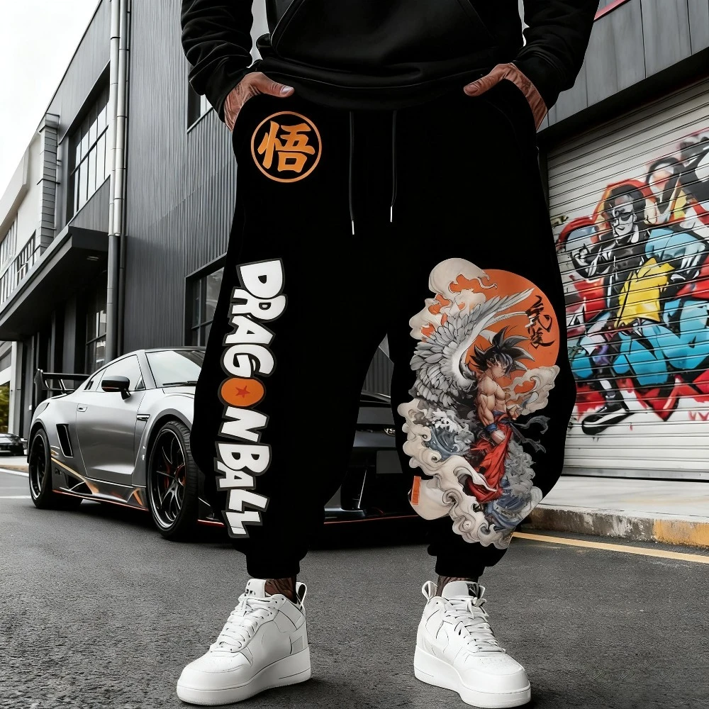 

Anime Dragon Ball Men's Women's Autumn Winter Loose Comfortable Y2k Vitality Youth Sports Pants Running Fitness Jogging Pants