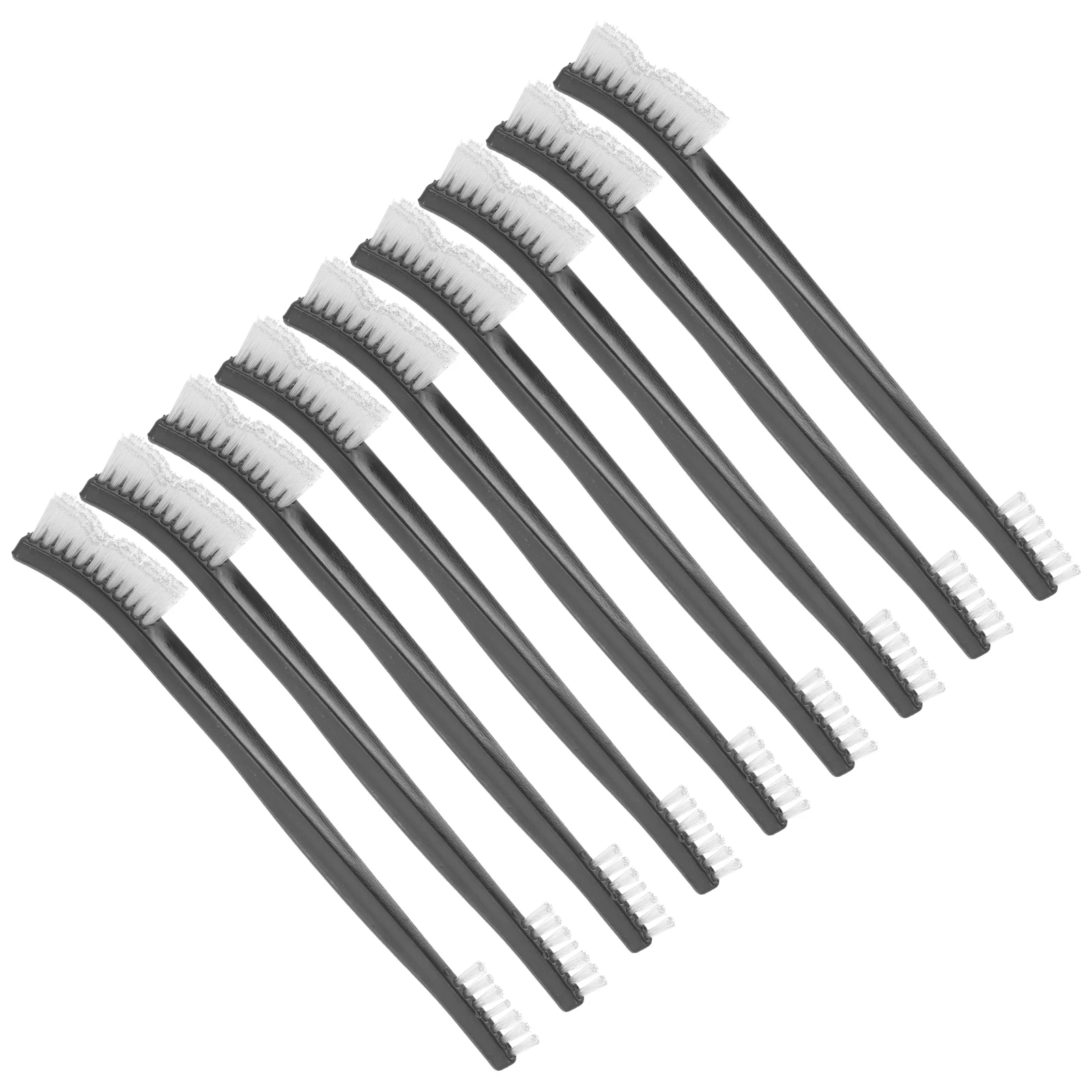 

9pcs Dual-End Plastic Wire Brush Compact for Automotive Kitchen Bathroom Cleaning Small Parts Detailing Tools Safe Materials